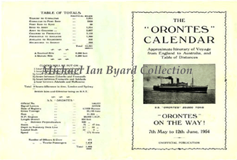 Orontes Voyage Itinerary